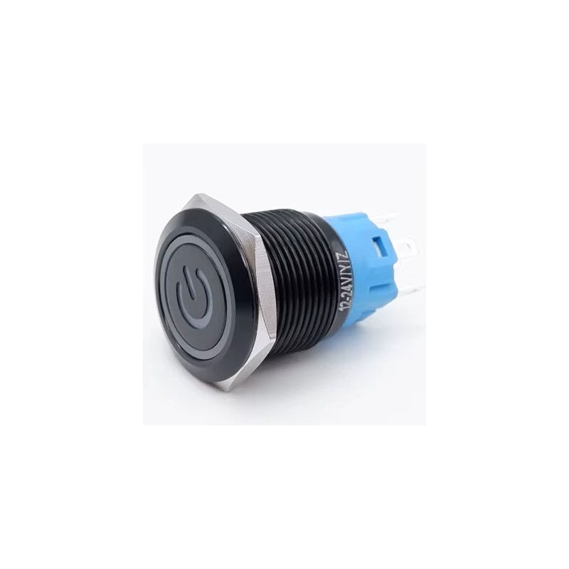 Włącznik podświetlany 19mm zielony