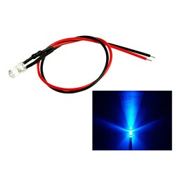 Dioda LED 5mm 12V - niebieska