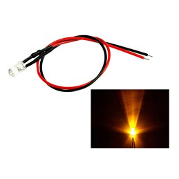 Dioda LED 5mm 12V - żółty